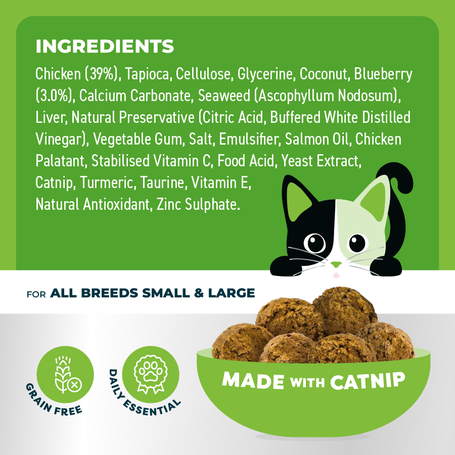 Bell & Bone Dental Bites Chicken with Blueberry Cat Treats 80G