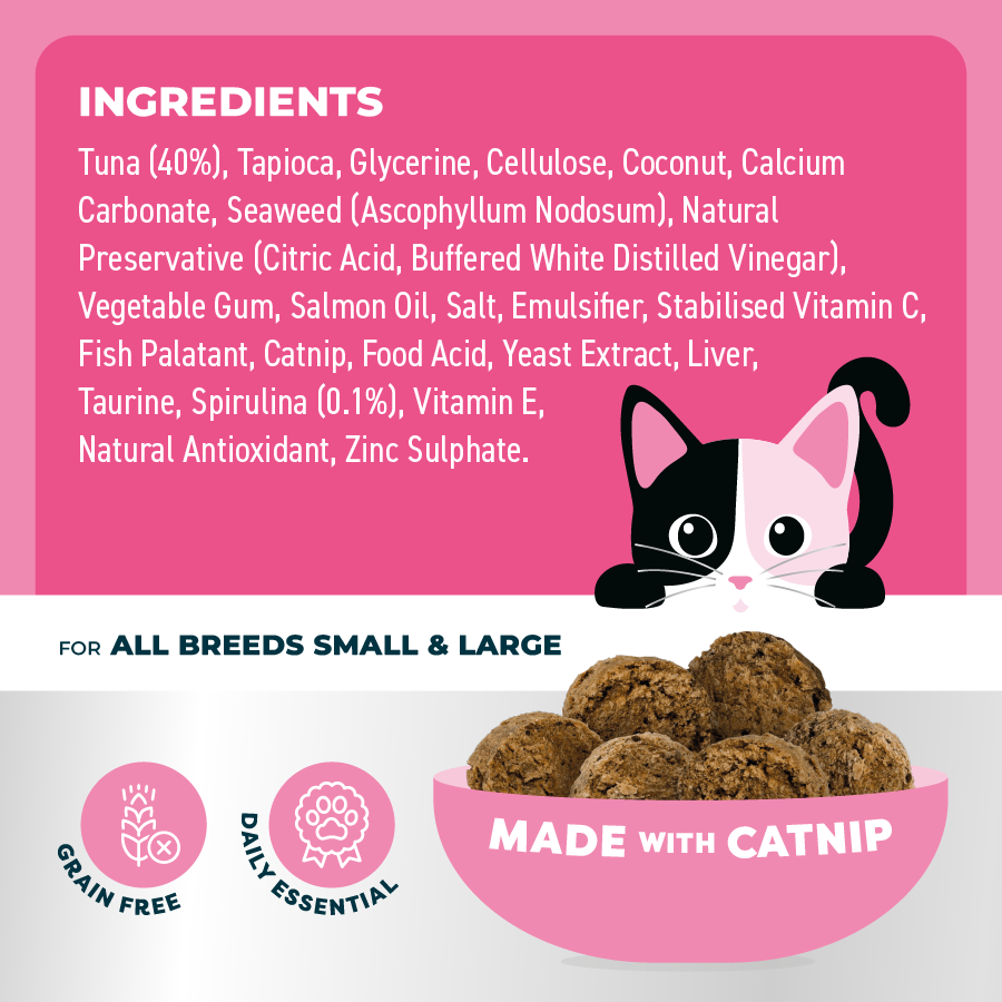 Bell & Bone Dental Bites Tuna With Spirulina Cat Treats 80G