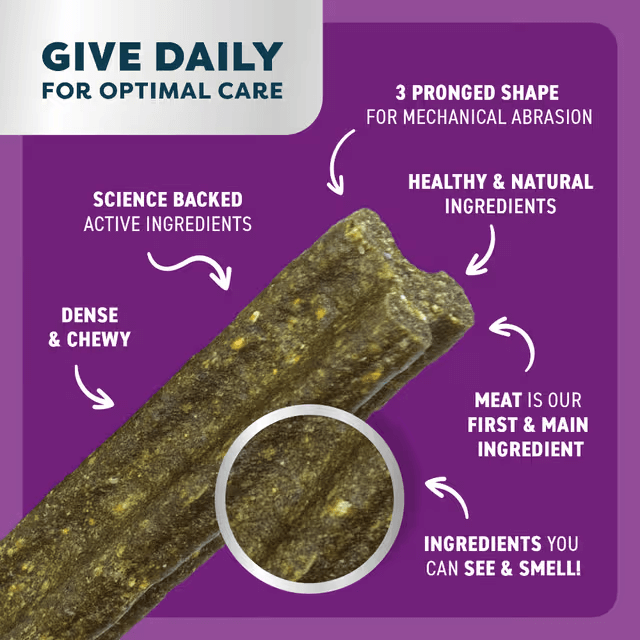 Bell & Bone Dental Sticks Kangaroo, Mint and Turmeric Dog Treat 7 Pack features