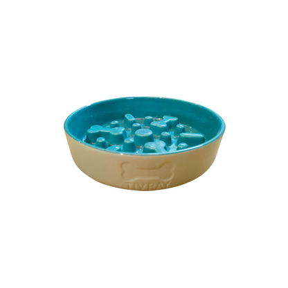 ADS Pet Ceramic Slow Feeding Dog Bowl - Bone Shape