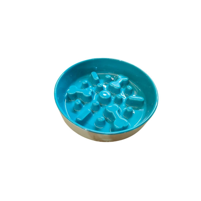 ADS Pet Ceramic Slow Feeding Dog Bowl - Bone Shape