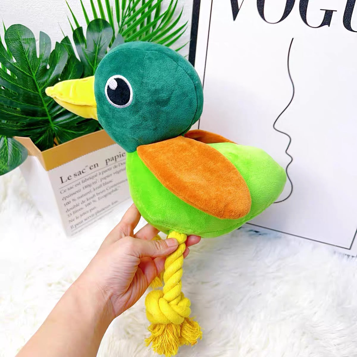 Beloved Pet Knots Squeaky Bird Dog Toy