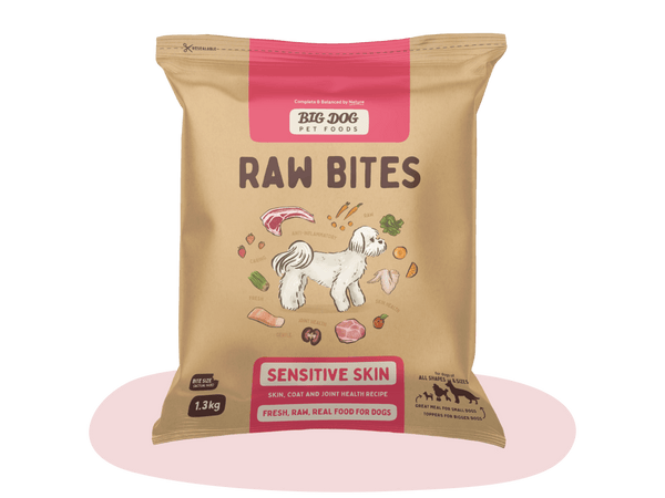 Big Dog Barf Sensitive Skin Raw Bites Dog Food 1.3KG