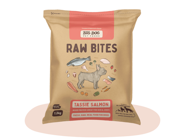 Big Dog Barf Tasmanian Salmon Raw Bites Dog Food 1.3KG