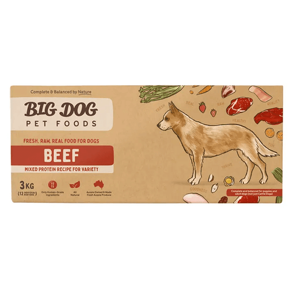 Big Dog Barf Beef Raw Dog Food 3KG – ADS Pet Store