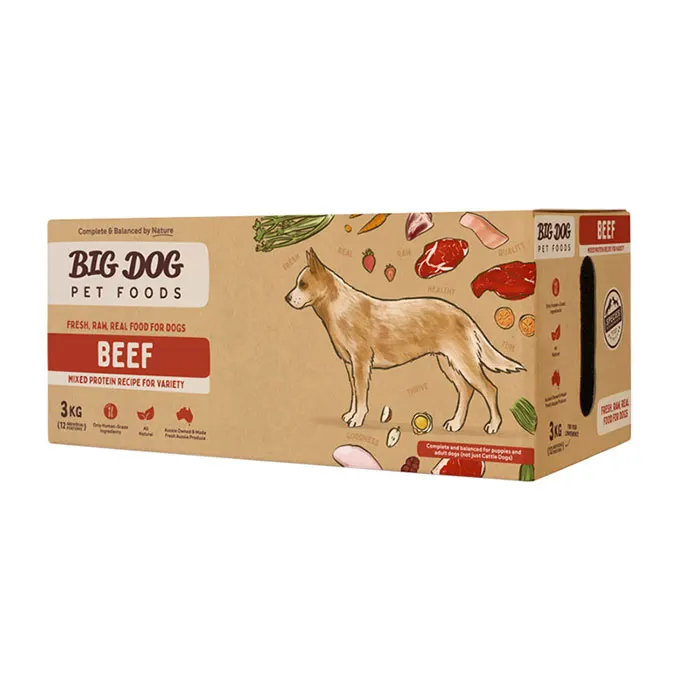 Big Dog Barf Beef Raw Dog Food 3KG side
