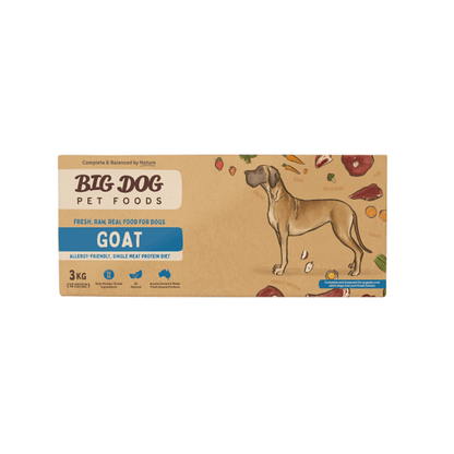 Big Dog single protein Barf Goat Raw Dog Food 3KG