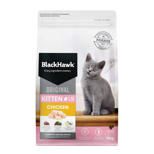 Black Hawk Chicken Kitten Dry Cat Food 4KG