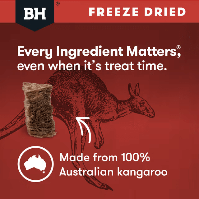Black Hawk Freeze Dried Kangaroo Dog Treats 40G made from Australian kangaroo