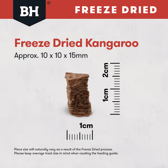 Black Hawk Freeze Dried Kangaroo Dog Treats size