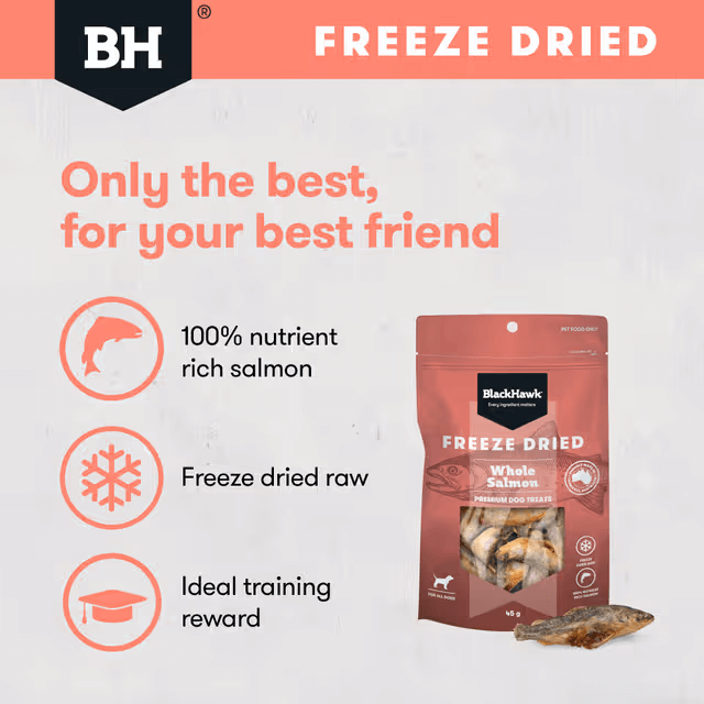 Black Hawk Freeze Dried Whole Salmon Dog Treats benefits
