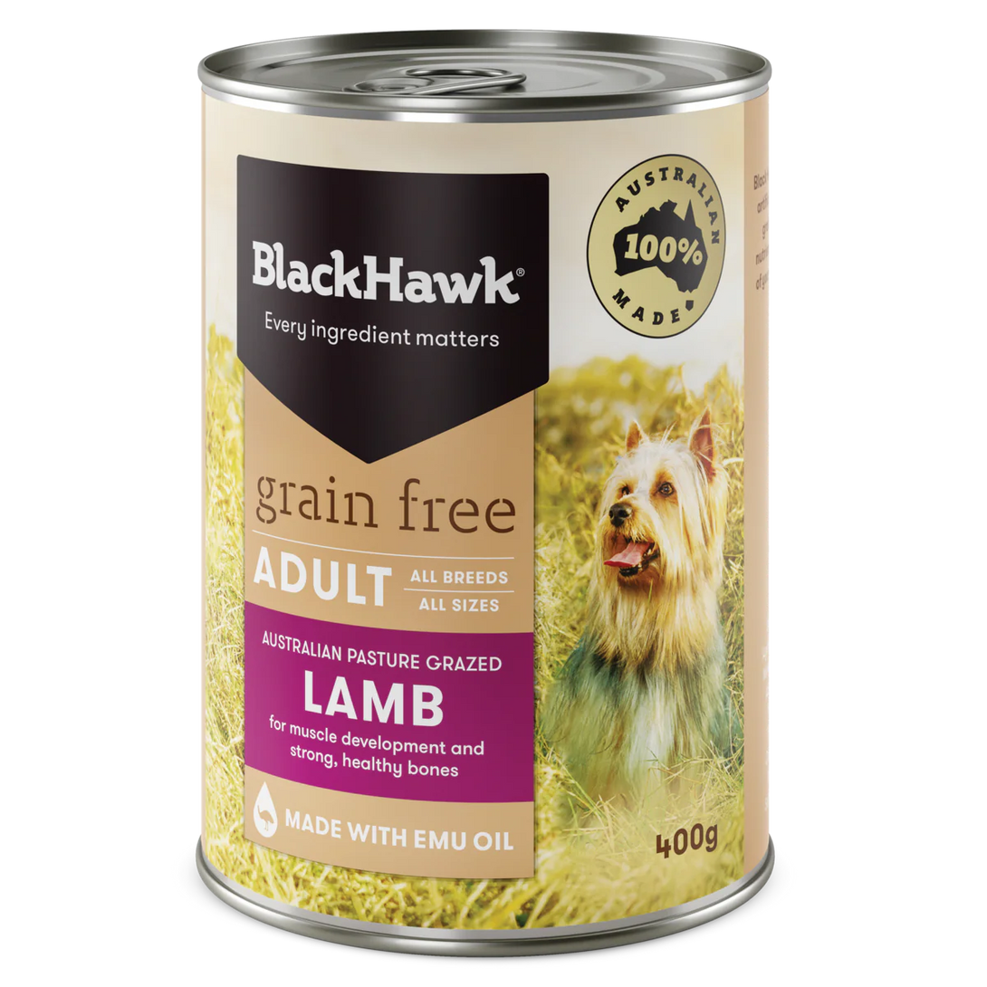 Black Hawk Grain Free Adult Wet Dog Food Lamb 400g