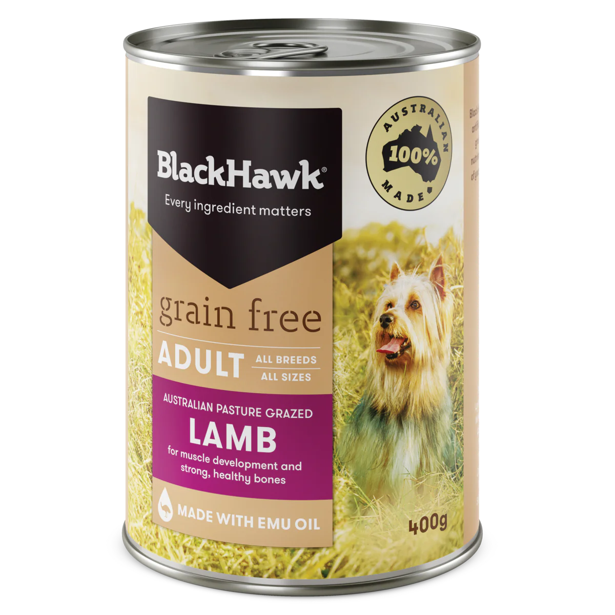 Black Hawk Grain Free Adult Wet Dog Food Lamb 400g