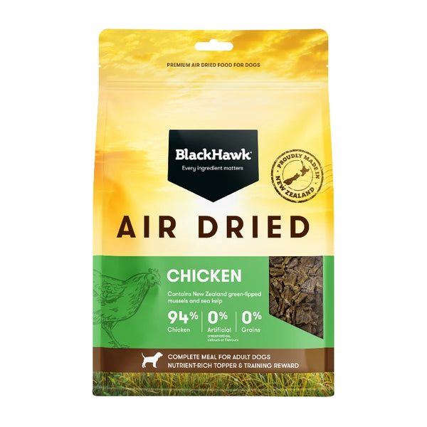 Black Hawk Grain Free Air Dried Chicken Adult Dog Food 450g front