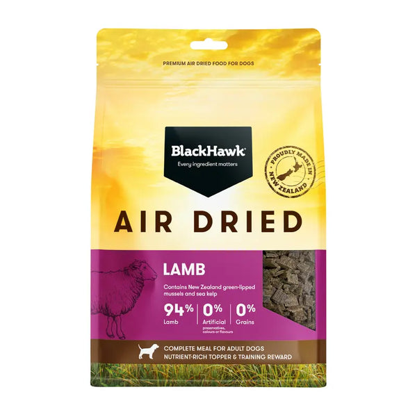 Black Hawk Grain Free Air Dried Lamb Adult Dog Food 450g front