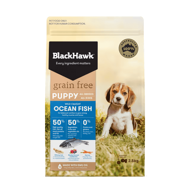 Black Hawk Grain Free Dry Dog Food Puppy Wild Caught Ocean Fish