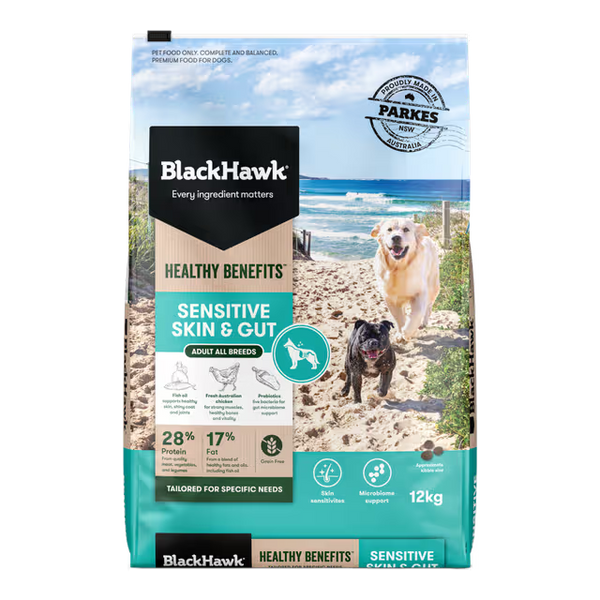 Black Hawk Healthy Benefits Skin & Gut Dry Dog Food