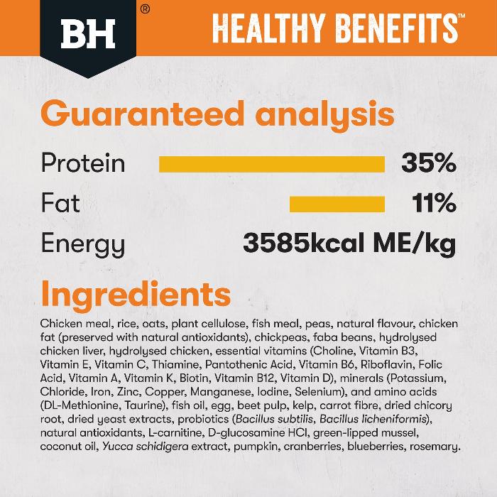 Black Hawk Healthy Benefits Chicken Weight Adult Dry Cat Food 4KG guaranteed analysis and ingredients