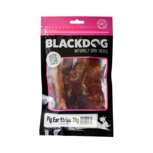 BLACKDOG Dog Treats Pigs Ear Strips 70G