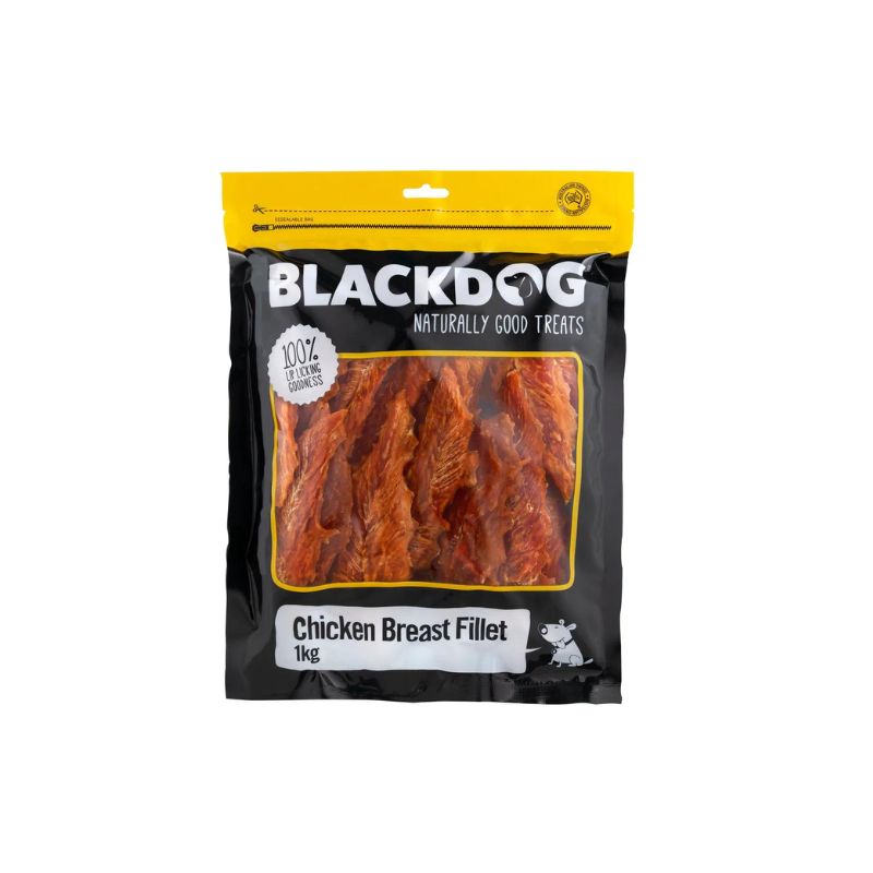 BLACKDOG Dog Treats Chicken Breast Fillets 1KG