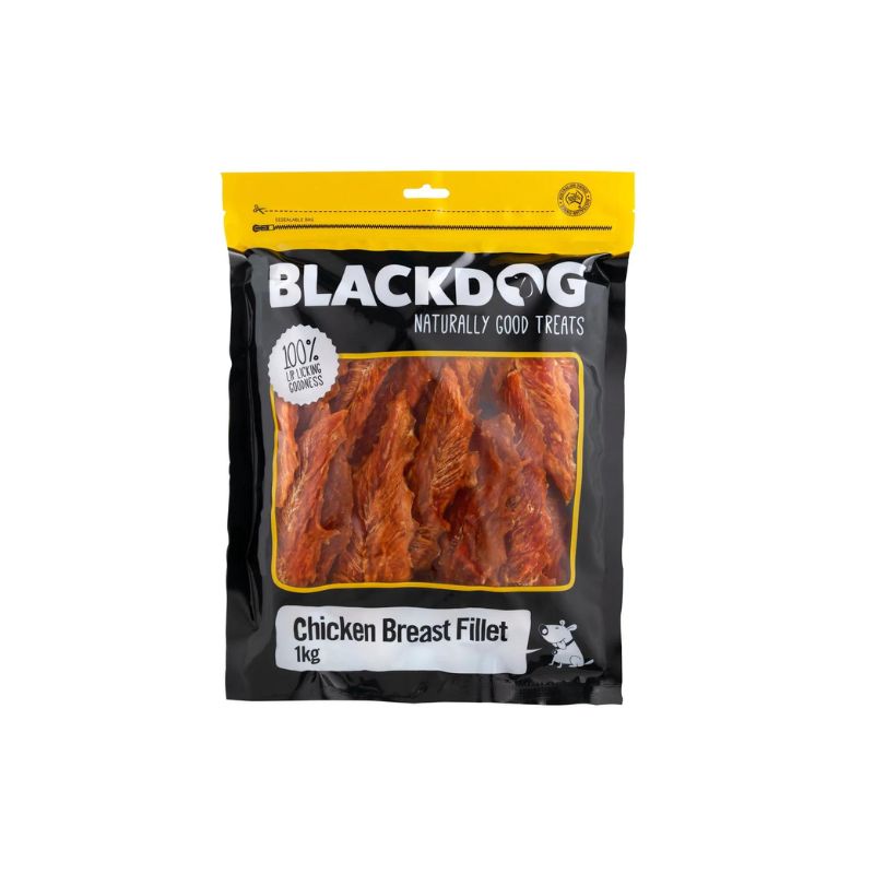 blackdog chicken breast fillets dog treat 1kg