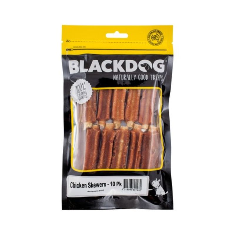 blackdog chicken skewers dog  treats 10 pk
