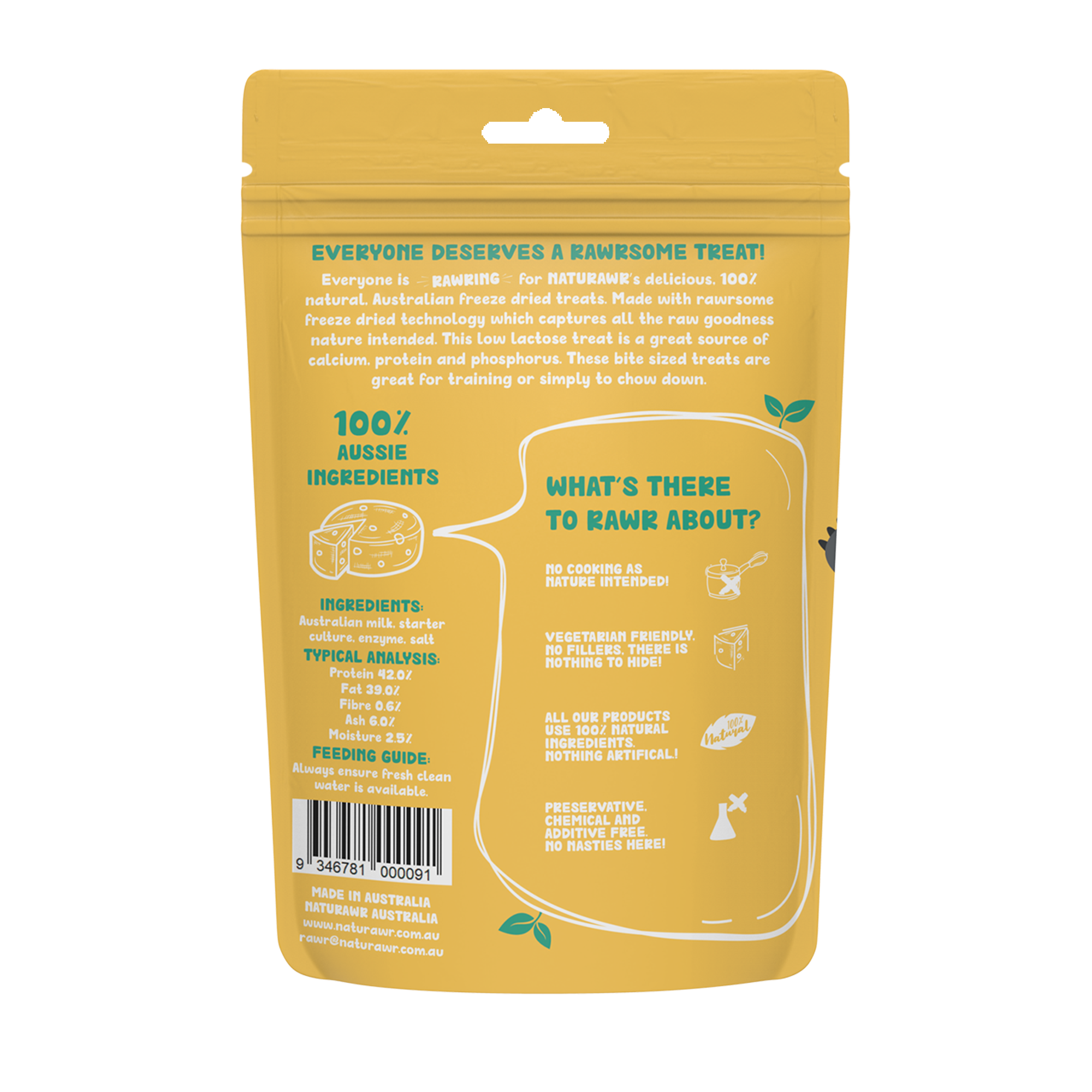 NATURAWR Cheese Slice Freeze Dried Dogs Treats 70G