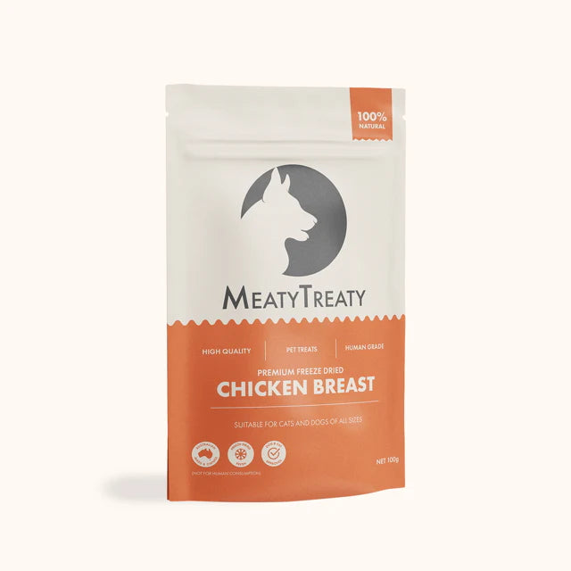 MEATY TREATY Freeze Dried Chicken Breast 100g