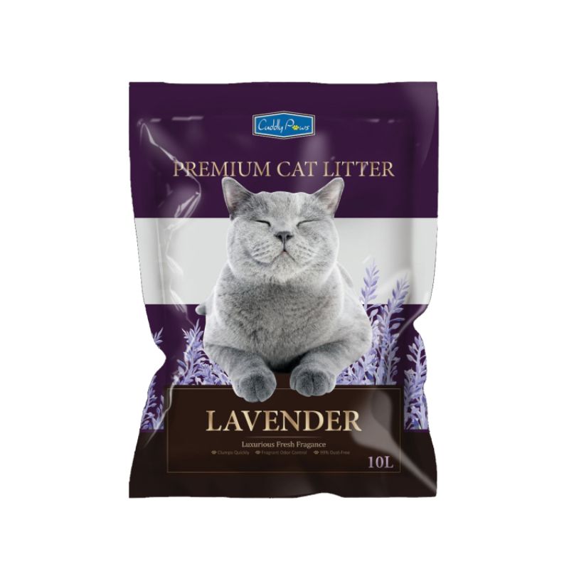 Cuddly Paws Bentonite Cat Litter Lavender 10ltr