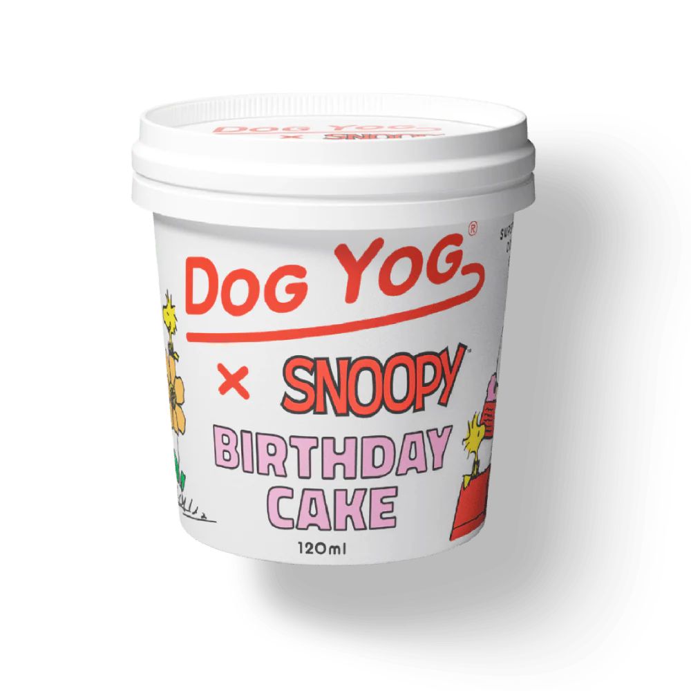 DOG YOG x Snoopy Birthday Cake Yog Cultured ICE CREAM - for Dog 120G