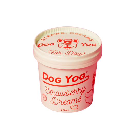 DOGYOG Strawberry Dreams Yog Cultured ICE CREAM - for Dog 120G