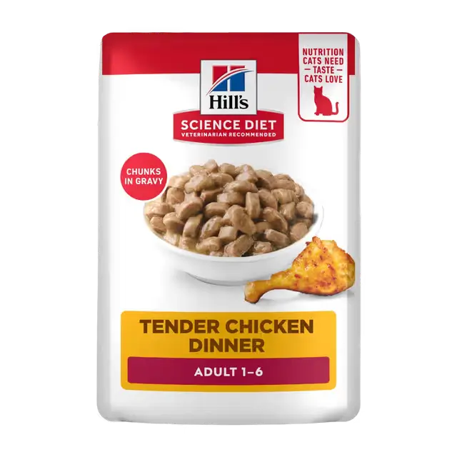 HILLS SCIENCE DIET Adult Chicken Wet Cat Food pouches 85g front