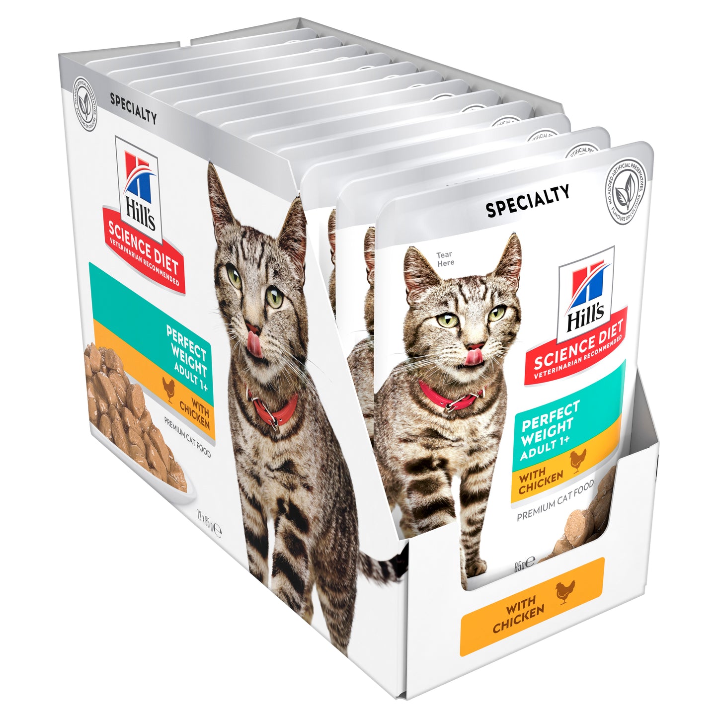Hill's Science Diet Adult Perfect Chicken Cat Food Pouches 85Gx12