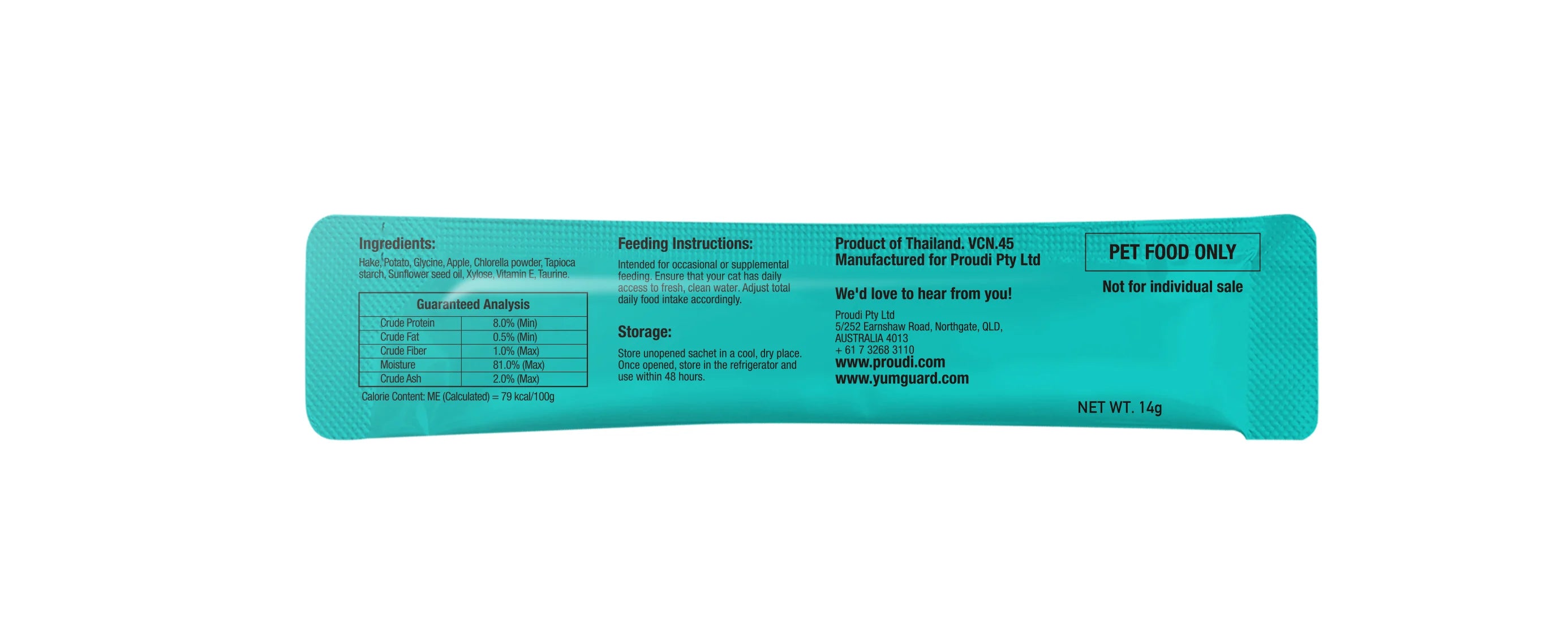 YUMGUARD Puree Star Hake with Apple Puree Cat Treats 14g x 6