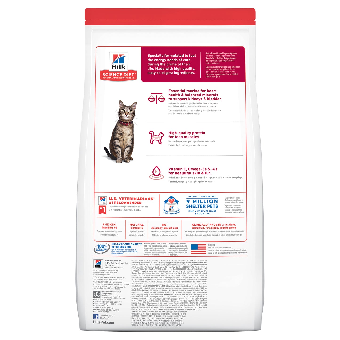 Hill's Science Diet Adult Dry Cat Food Chicken back