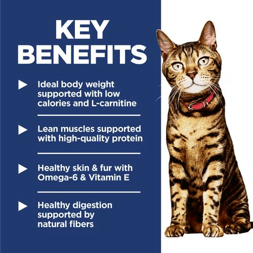 Hill's Science Diet Adult Light Chicken Dry Cat Food 3.5KG key benefits