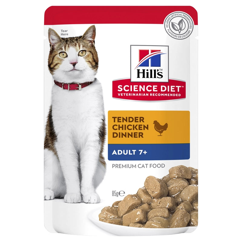 Hill's Science Diet Senior 7+ Chicken Pouches Wet Cat Food front