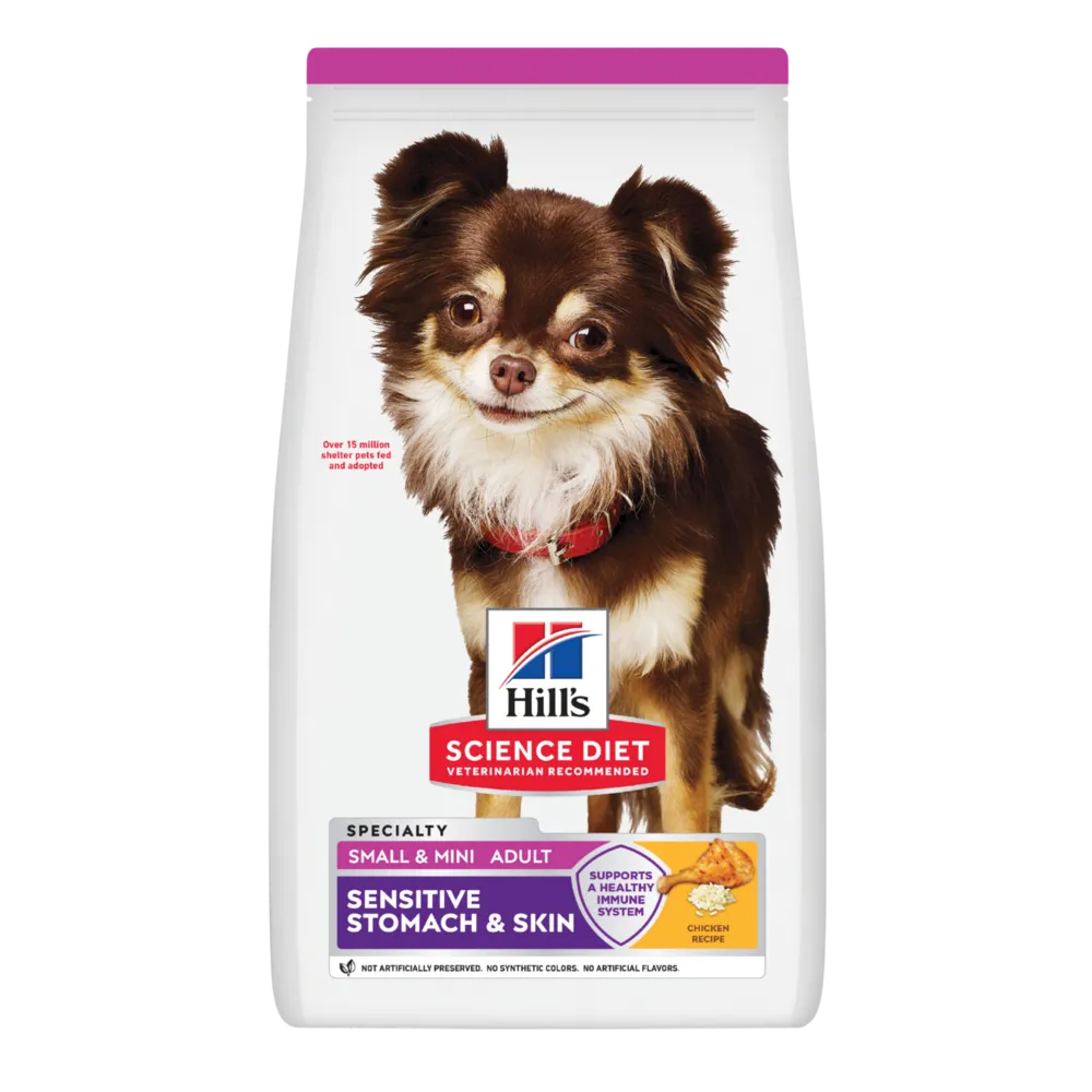 Hills Science Diet  Sensitive Stomach & Skin Small Mini Adult Dry Dog Food 6.8KG front