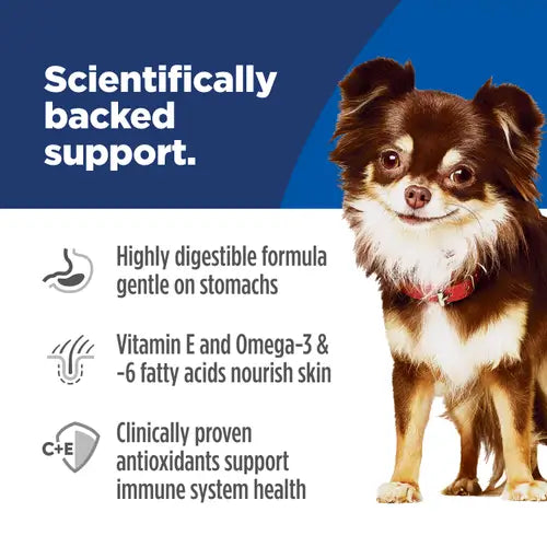 Hill's Sensitive Stomach and Skin Small and Mini dog food benefits for digestion, skin and immune health