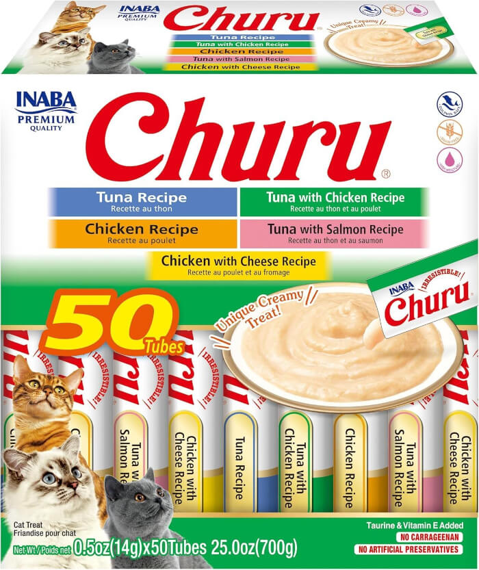 INABA CAT CHURU PUREE TUNA w Chicken VARIETIES 50PK front