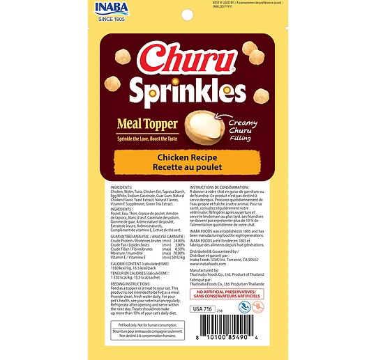 INABA Churu Cat Treat Sprinkles Chicken 30G