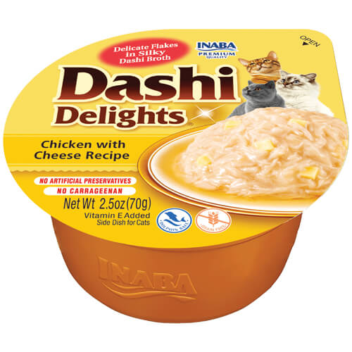 INABA Dashi Delights Chicken With Cheese Recipe Cat Treats 70G