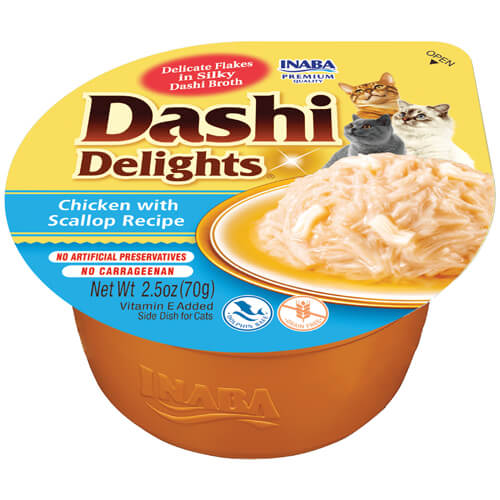 INABA Dashi Delights Chicken With Scallop Recipe Cat Treats 70G product image