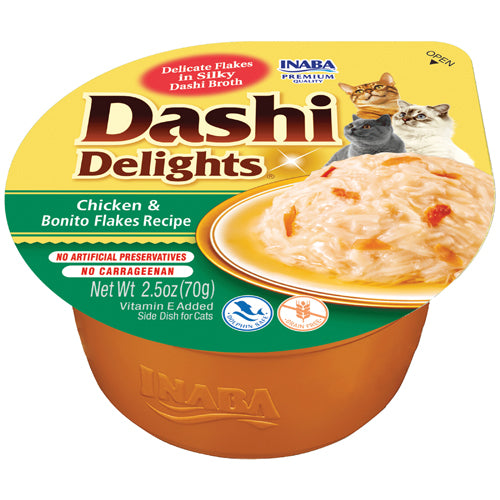 INABA Dashi Delights Chicken & Bonito Flakes Recipe Cat Treats 70G
