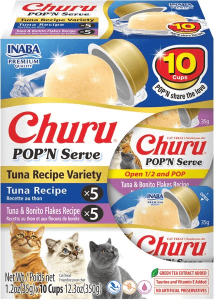 Inaba Churu Pop N Serve Tuna Variety Cat Treats 10PK