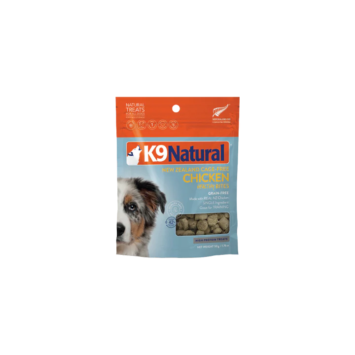 K9 NATURAL Freeze-Dried Chicken Healthy Bites Dog Treats 50G