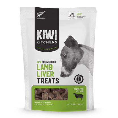 KIWI KITCHENS Freeze Dried Lamb Liver Dog Treats 110G