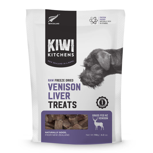 KIWI KITCHENS Freeze Dried Venison Liver Dog Treats 110G