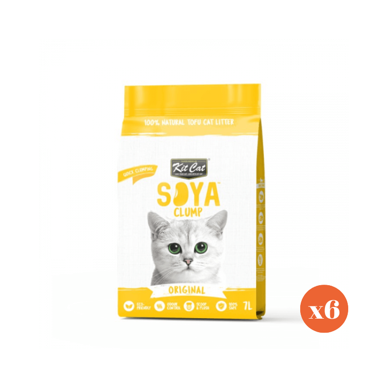 Kit Cat Soya Clump Cat Litter Original 7ltr x 6 Packs