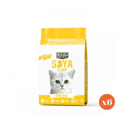 Kit Cat Soya Clump Cat Litter Original 7ltr x 6 Packs